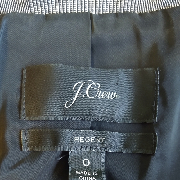 J. Crew Regent Wool Blend Gray Glen Plaid Blazer Mini-Houndstooth Preppy K3781 - Picture 7 of 10